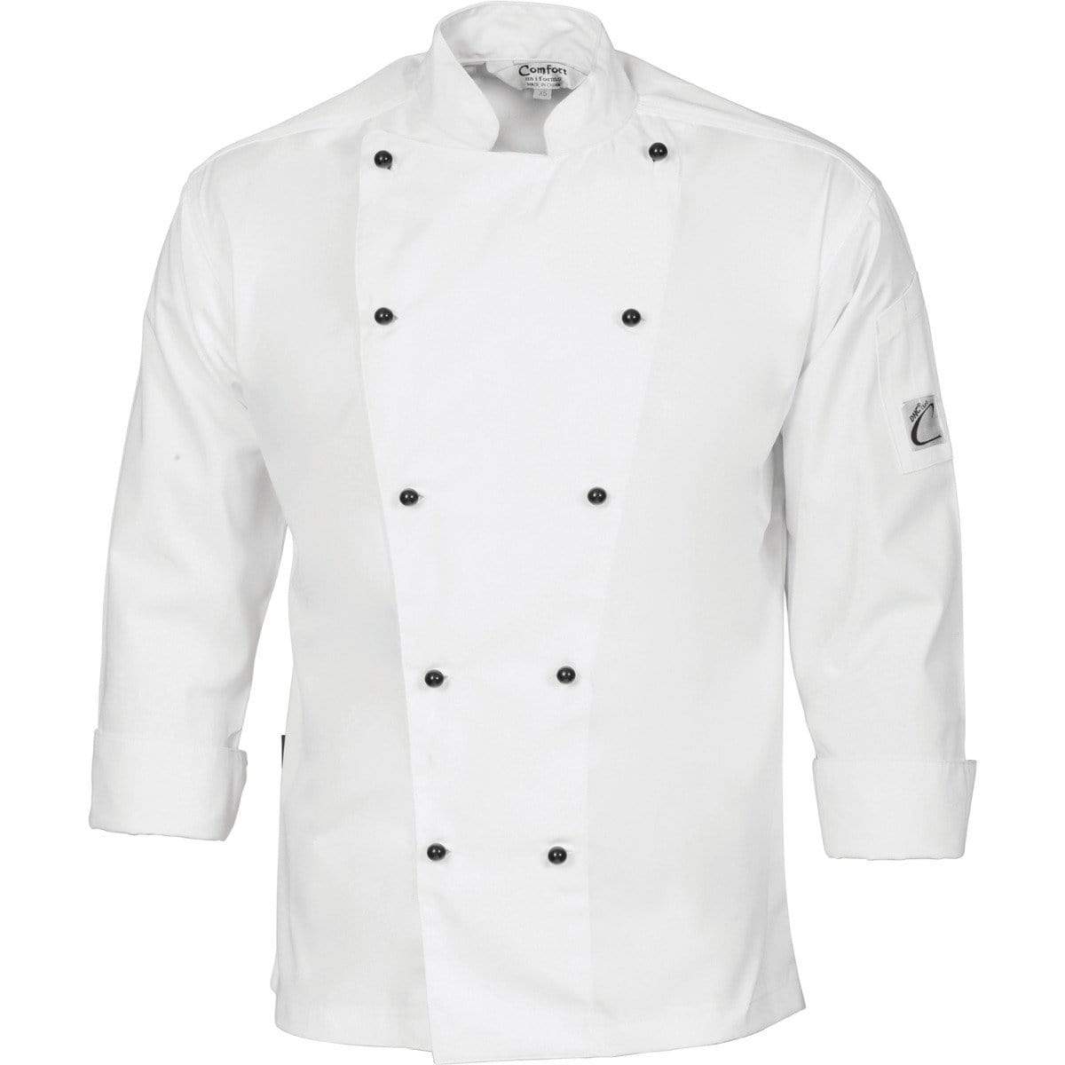 Dnc Workwear Cool-breeze Cotton Long Sleeve Chef Jacket - 1104 Hospitality & Chefwear DNC Workwear White XS 