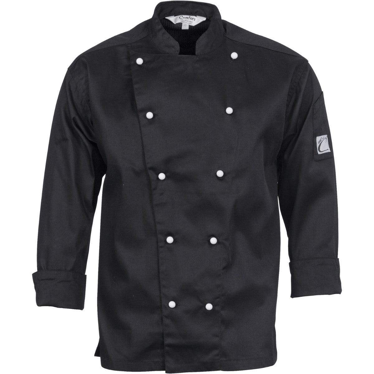 Dnc Workwear Traditional Short Sleeve Chef Jacket - 1102 Hospitality & Chefwear DNC Workwear Black XS 