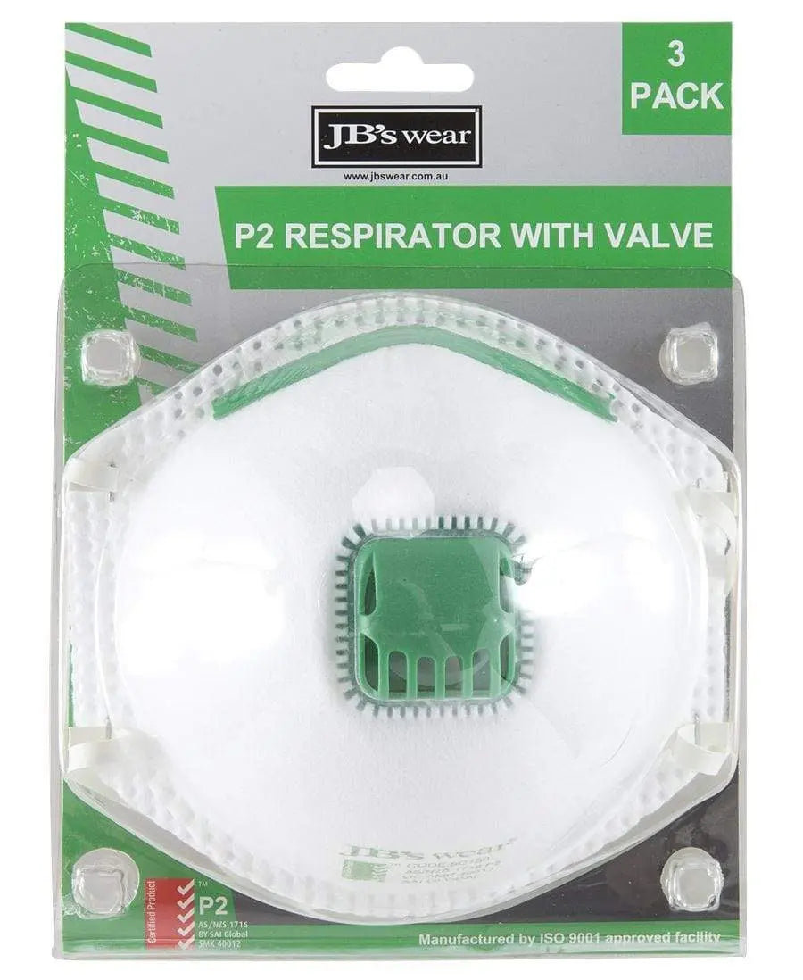 Blister (3pc) P2 Respirator with Valve 8C15 PPE Jb's Wear