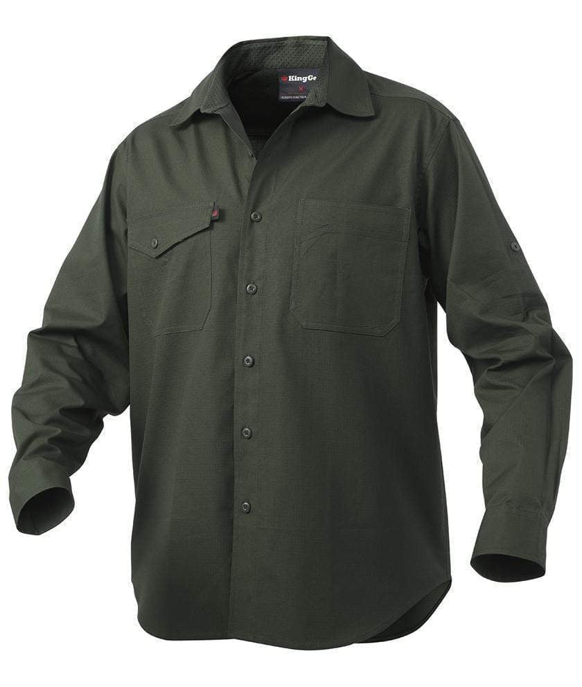 KingGee Workcool 2 Long Sleeve Work Shirt K14820 Work Wear KingGee Green 2XS 