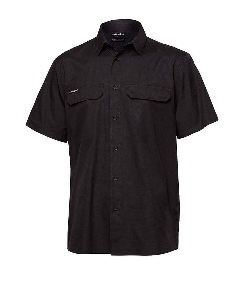 KingGee Workcool Pro Short Sleeve Work Shirt K14022 Work Wear KingGee Charcoal XS 