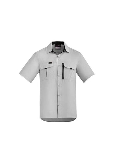 SYZMIK Men's Outdoor Short Sleeve Shirt ZW465 Work Wear Syzmik Stone 7XL 