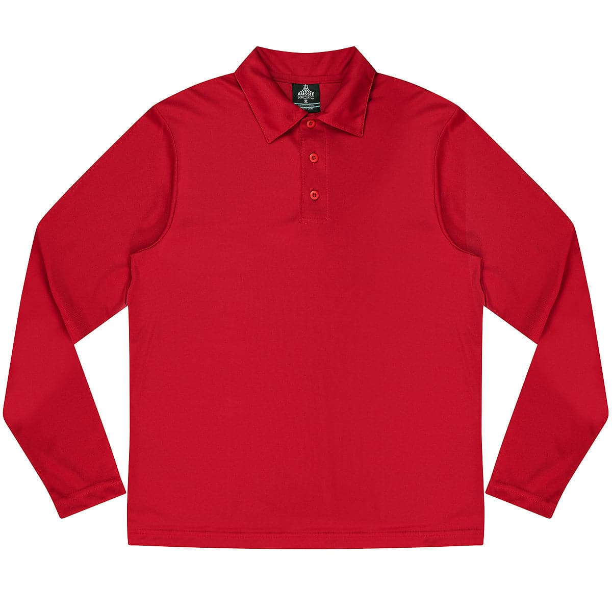 Aussie Pacific Botany Men's Long Sleeve Polo Shirt 1316 Casual Wear Aussie Pacific Red S 