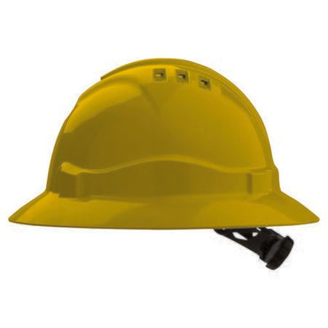 Pro Choice V6 Full Brim Hard Hat Ratchet Harness HHV6FB – Yellow