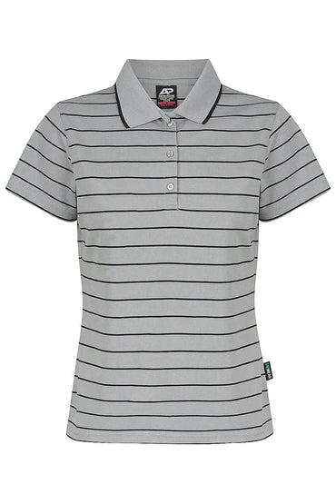 Aussie Pacific Vaucluse Lady Polos 2324  Aussie Pacific SILVER/BLACK 6 