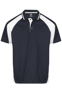 Aussie Pacific Panorama Men's Polo Shirt 1309 in Navy/White/Ashe, front view