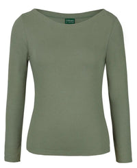 C Of C  Women's Long Sleeve Boat Neck Tee 1BTL