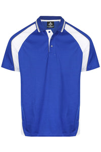 Aussie Pacific Panorama Men's Polo Shirt 1309 in Royal/White/Ashe, front view