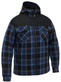 Bisley Workwear Contrast Check Zip Front Hoodie BJ6703
