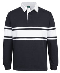 Jb's 3 Stripe Yarn Dyed Rugby Polo Shirt 3RY3