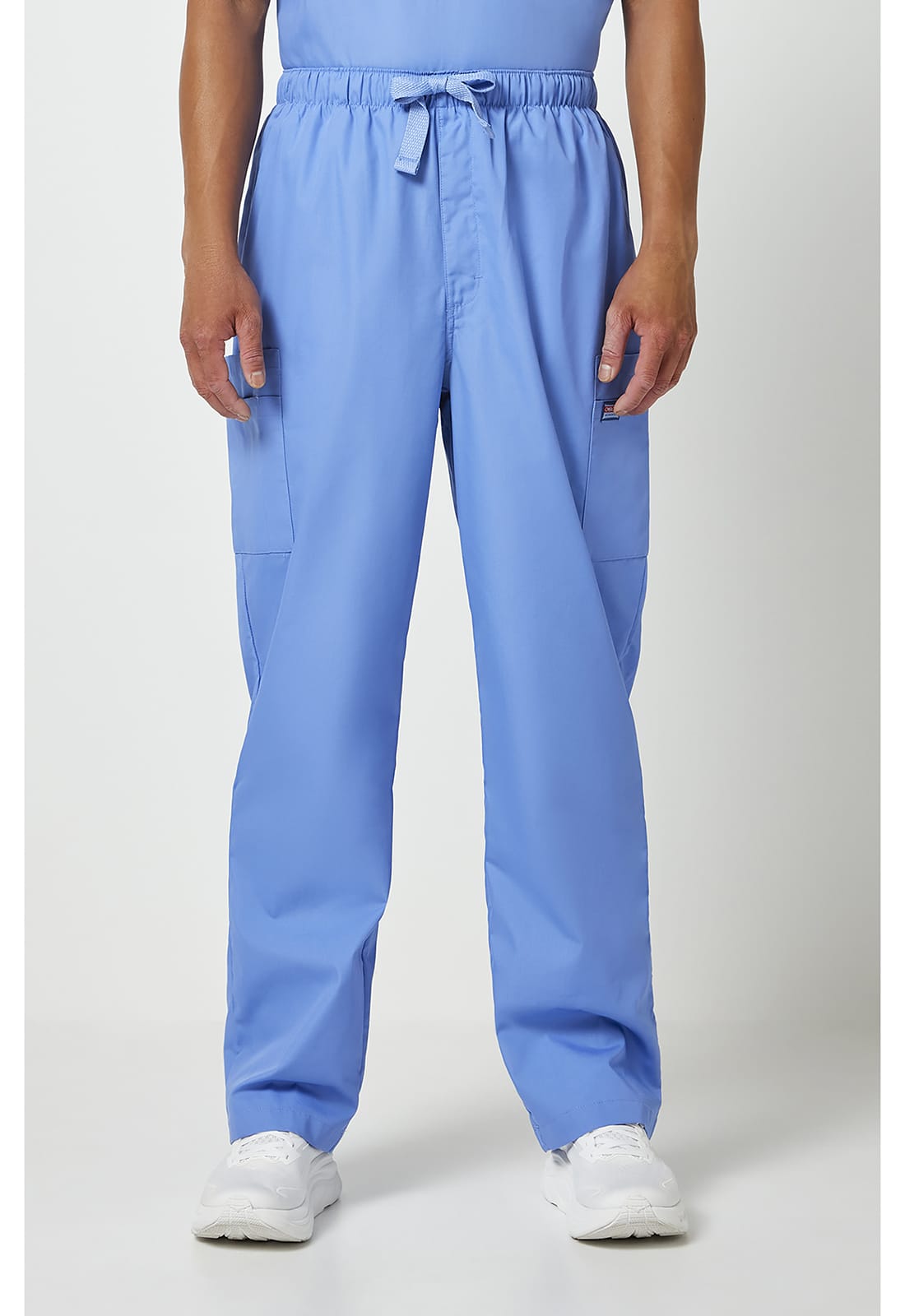 Cherokee Men's Drawstring Cargo Scrub Pant CK4000 in Ciel