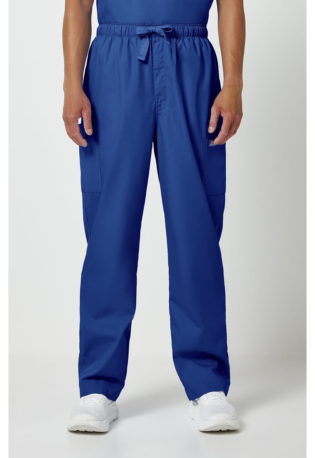 Cherokee Men's Drawstring Cargo Scrub Pant CK4000 in Royal Blue
