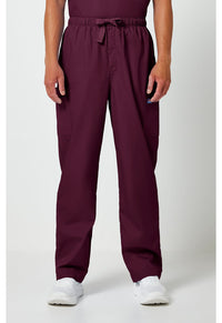 Cherokee Men's Drawstring Cargo Scrub Pant CK4000 in Wine