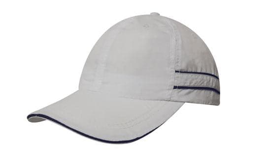 Headwear Microfibre Cap W/piping & Sandwich X12 - 4077