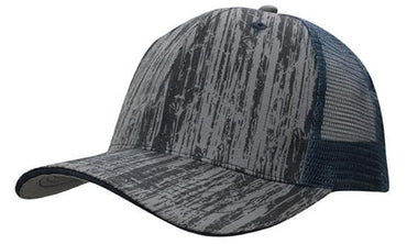 Headwear Woodprint Poly Twill Mesh Cap X12 - 4144