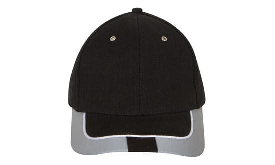 Headwear Bhc W/rlective Trim And Tab On Peak Cap X12 - 4214