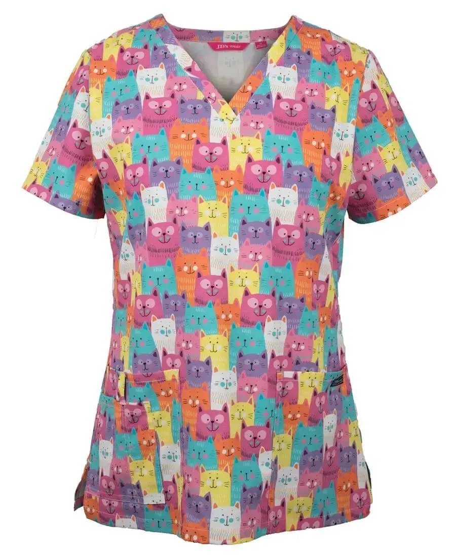 Jb's Wear Women's Printed Scrub Top 4STP1  Simply Scrubs Australia