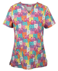 Jb's Wear Women's Printed Scrub Top 4STP1  Simply Scrubs Australia