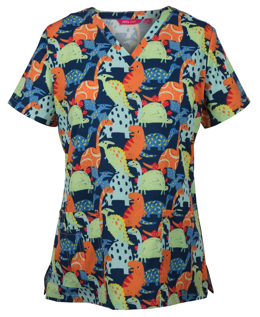 Jb's Wear Women's Printed Scrub Top 4STP1