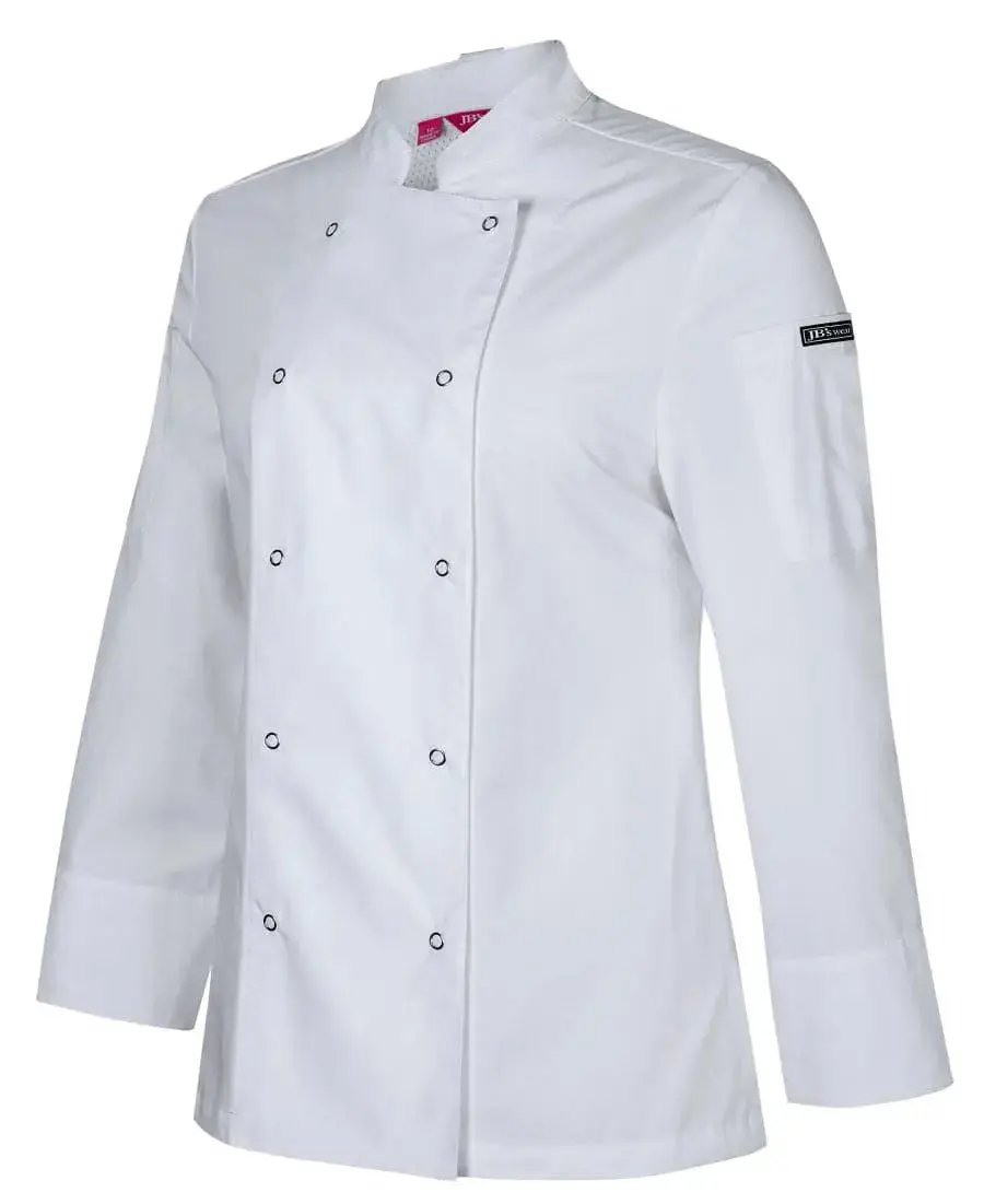 Jb's Women’s Long Sleeve Button Chef Jacket 5CJL1 Metro Workwear.