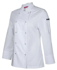 Jb's Women’s Long Sleeve Button Chef Jacket 5CJL1 Metro Workwear.