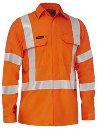 Bisley Workwear Apex 185 X Taped Hi Vis FR Vented Shirt BS8439XT - Flash Uniforms 