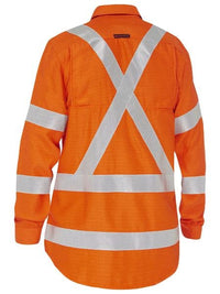 Bisley Apex 185 Women's X-Taped Hi Vis FR Vented Shirt BL8439XT - Flash Uniforms 