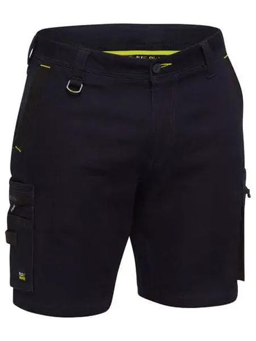 Bisley Workwear Flex & Move Stretch Denim Zip Cargo Pants BSHC1335 in Navy