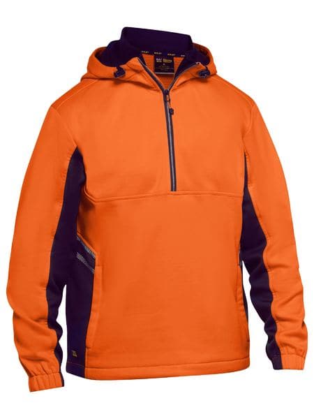 Bisley Workwear Hi Vis Water Repellent Fleece Hoodie BK6571