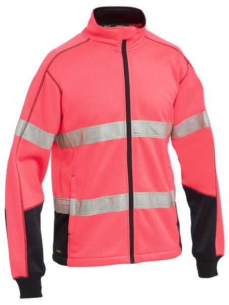 Bisley Men's Taped Hi Vis Zip Front Fleece BK6611T