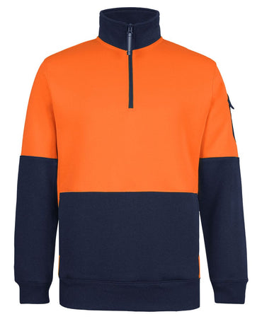 JB'S 350G Hi-Vis Half Zip Trade Hoodie 6CHVF