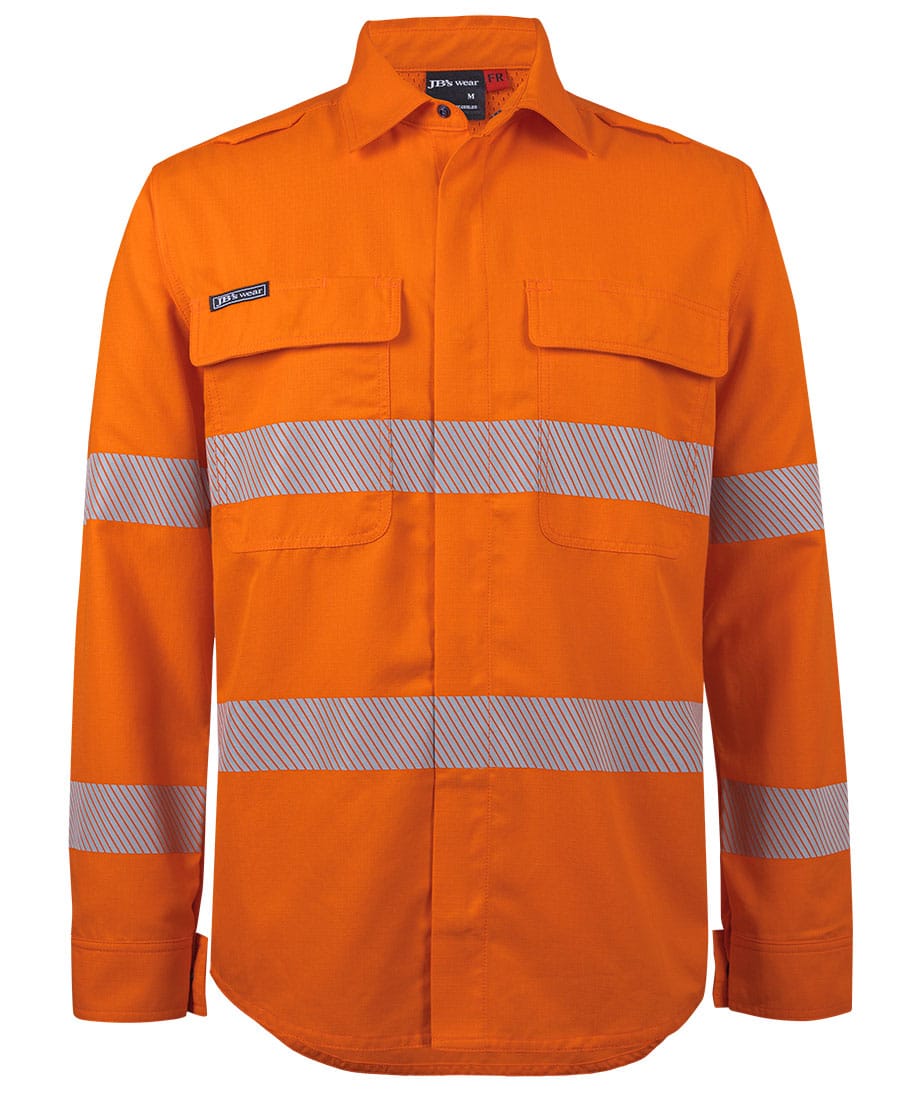 Jb's Hi-Vis FR PPE2 Biomotion Long sleeve Work Shirt 6DFRL