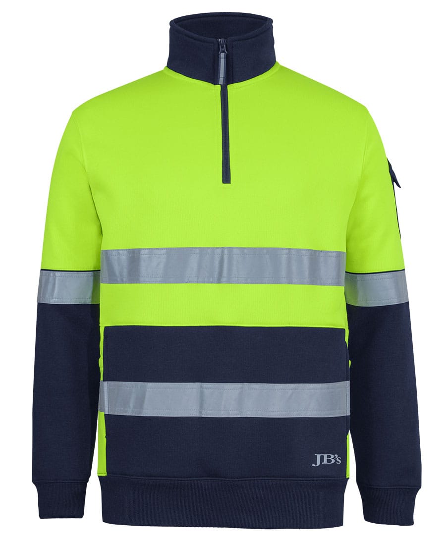 JB'S 350G Hi-Vis Half Zip Taped Trade Hoodie 6DNVF