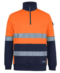 JB'S 350G Hi-Vis Half Zip Taped Trade Hoodie 6DNVF