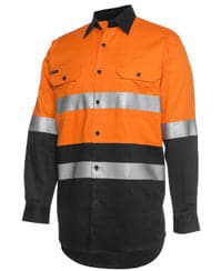 JB'S Hi-Vis Long Sleeve Work Shirt 6DNWL