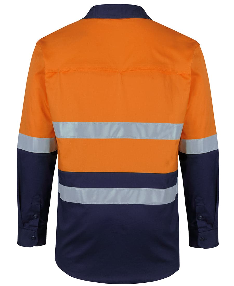 Hi Vis (D+n) L/s Stretch Work Shirt With Tape 6DSWL