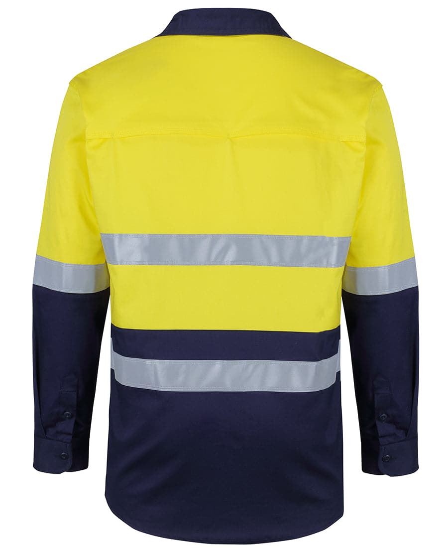 Hi Vis (D+n) L/s Stretch Work Shirt With Tape 6DSWL