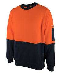 JB'S Hi-Vis 310 Cotton Crew Neck Sweater 6HVCM