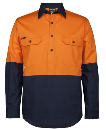 JB's Hi Vis Closed Front Work Shirt 6HVCS