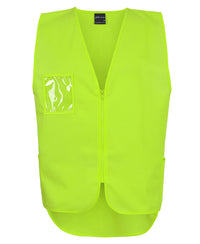JB'S Hi-Vis Zip Drop Tail Safety Vest 6HVSW