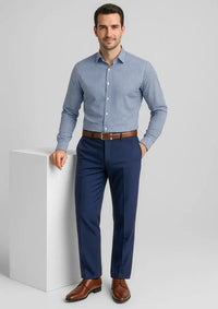 Biz Corporates Men's Flat Front Pant 74012 