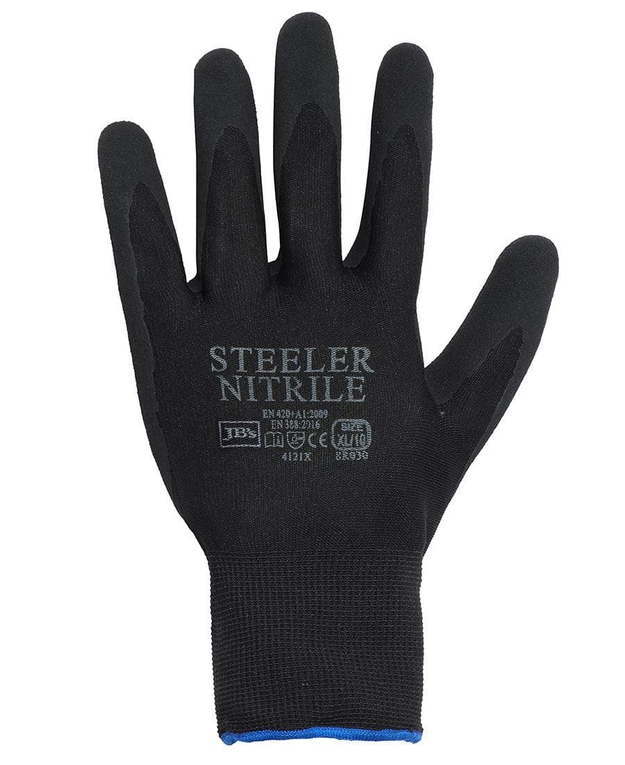 JB's STEELER SANDY NITRILE GLOVE (12PK) 8R030