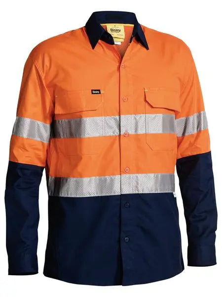 Bisley Workwear 3m Taped X Airflow™ Ripstop Hi Vis Long Sleeve Shirt BS6415T Bisley Workwear