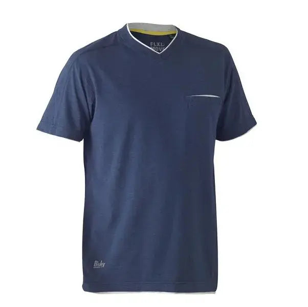 Bisley Workwear Flex & Move™ Cotton V Neck Tee Short Sleeve BK1933 Bisley Workwear