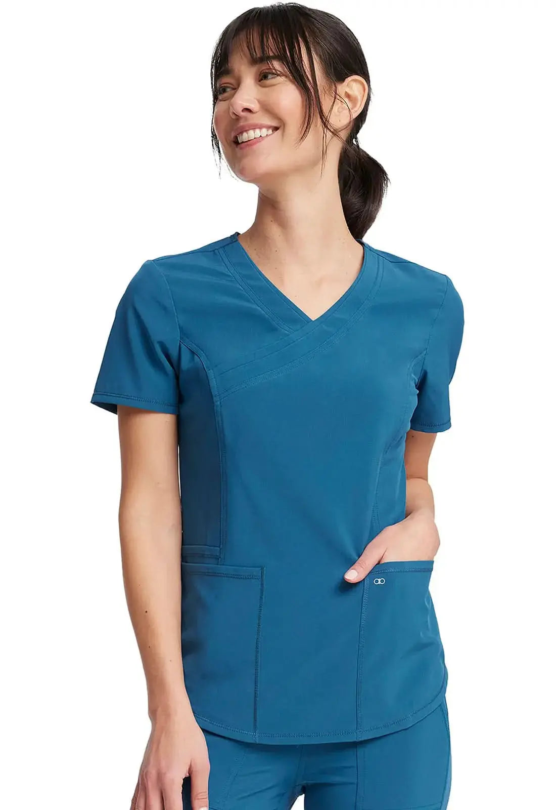 Cherokee Allura Women's Mock Wrap Scrub Top CKA688  Simply Scrubs Australia