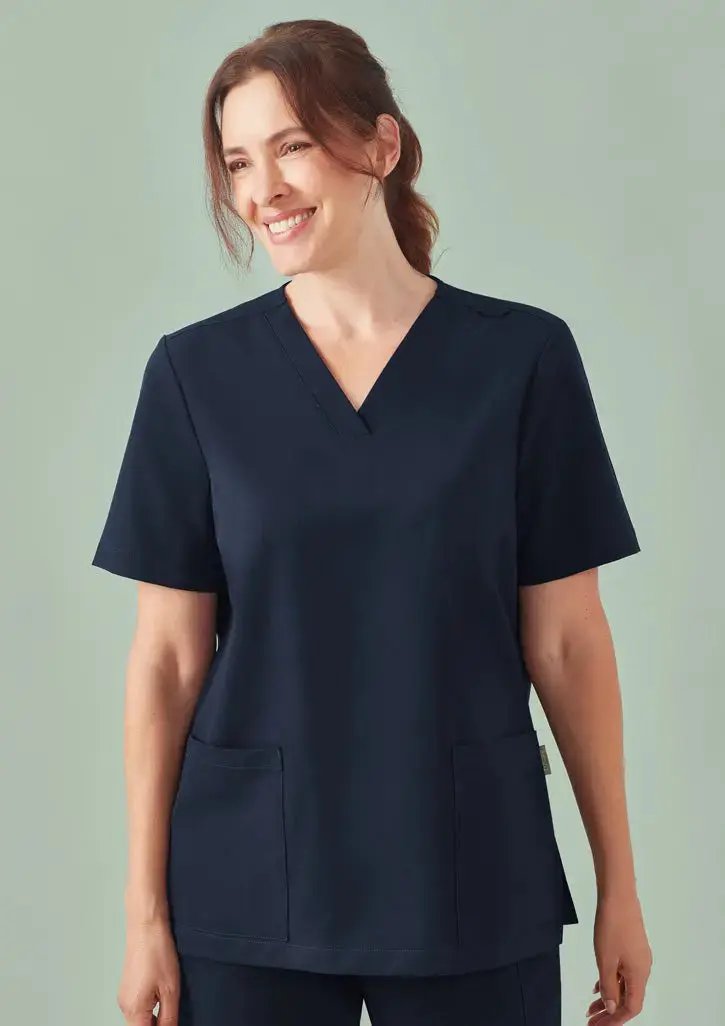 Biz Care Women's Pulse V-neck Scrub Top CU543LS  Simply Scrubs Australia