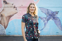 Softies Women's Love Life Slim Fit Fun Scrub Top LLOT01  Simply Scrubs Australia