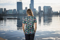 Softies Women's Dino Party Slim Fit Fun Scrub Top DPOT01  Simply Scrubs Australia