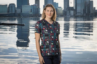 Softies Women's Love Life Slim Fit Fun Scrub Top LLOT01  Simply Scrubs Australia