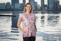 Softies Women's Lazy Lama Slim Fit Fun Scrub Top LMOT01  Simply Scrubs Australia